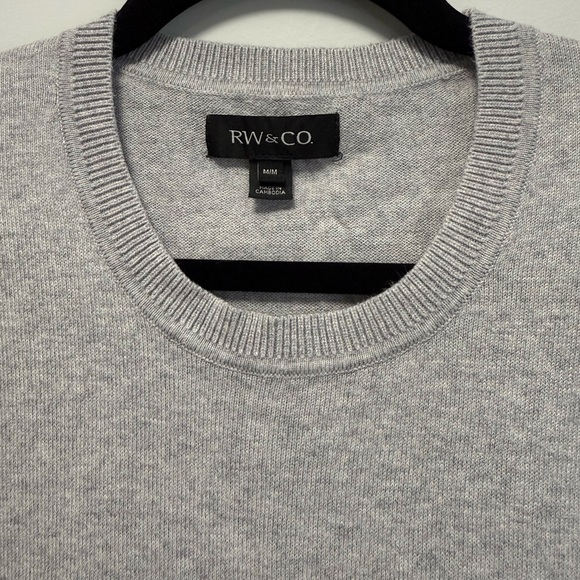 RW&CO. Gray and White Crewneck Sweater - Picture 3 of 4